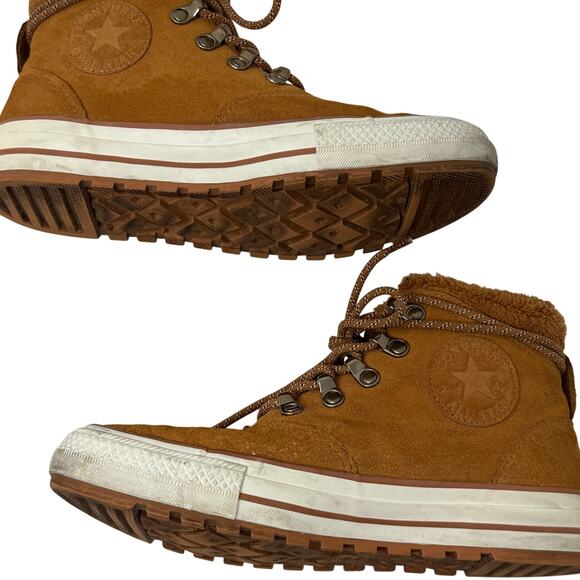 Converse All Star Ember Boot Hi Hazel Brown Suede Fur Lined Women’s 7 557933C - Picture 6 of 10